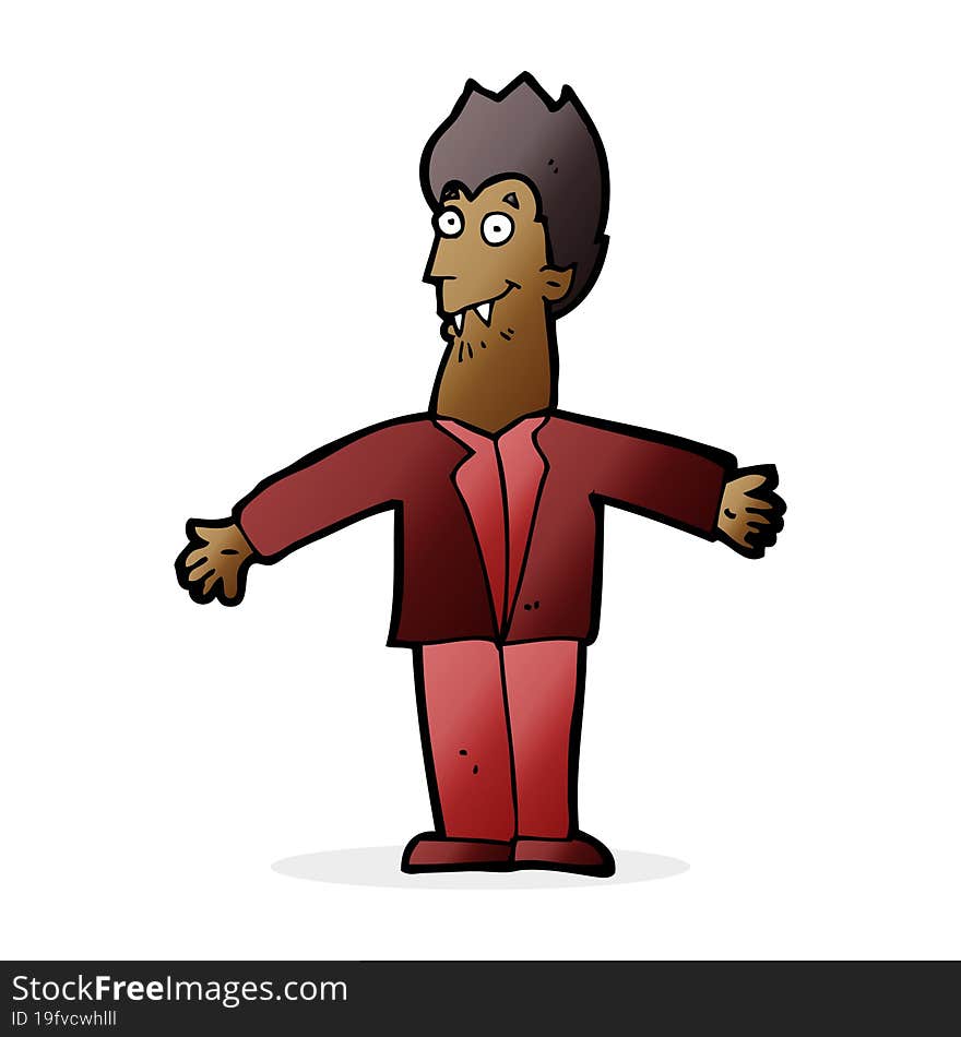 cartoon vampire man