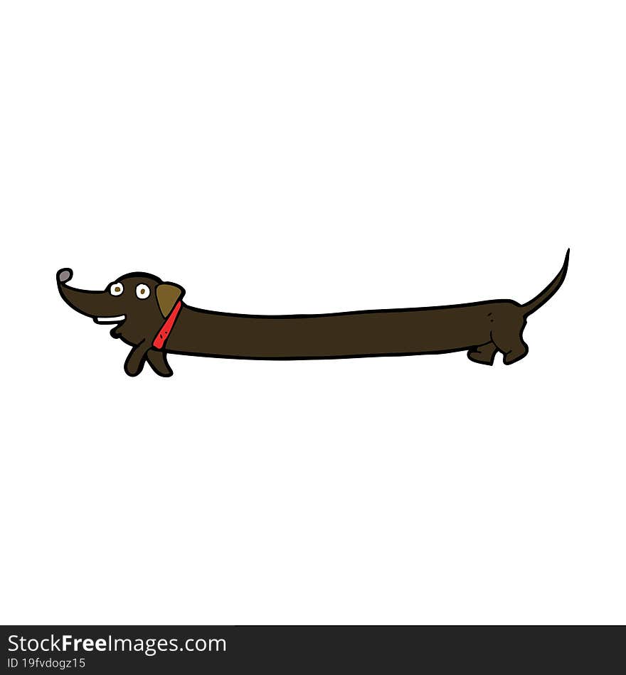 cartoon dachshund