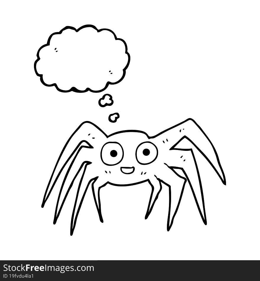 thought bubble cartoon spider