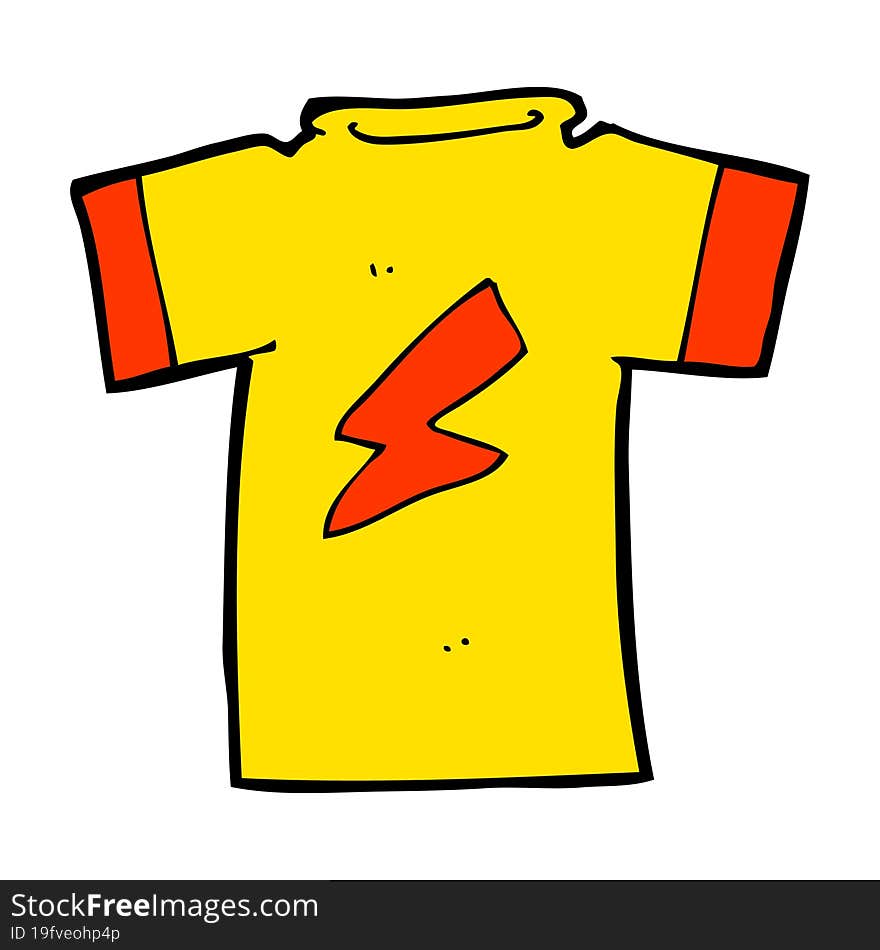 cartoon t shirt with lightning bolt