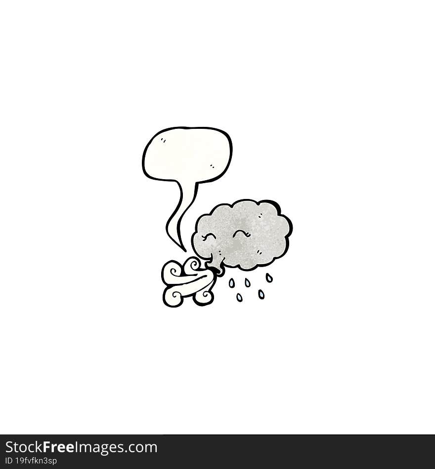 cartoon cloud with speech bubble