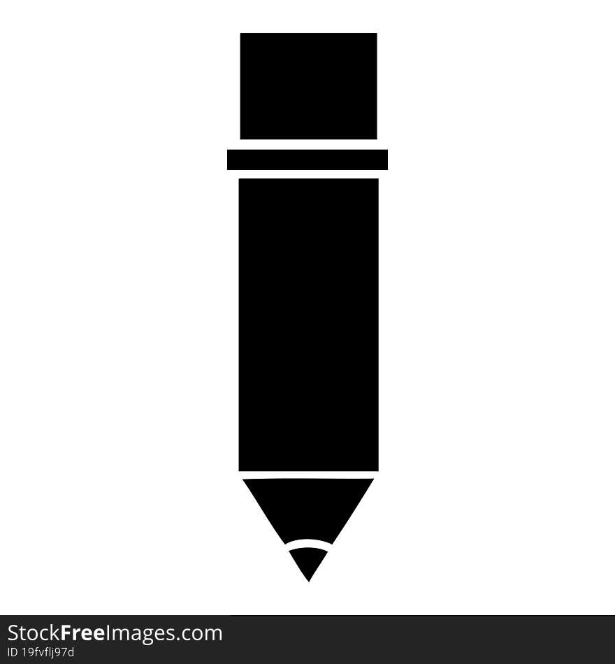 flat symbol of a pencil