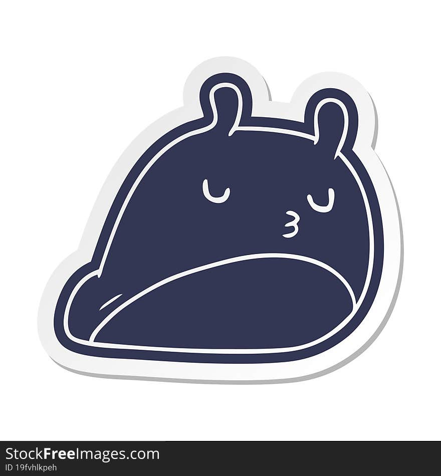 Cartoon Sticker Kawaii Fat Cute Slug