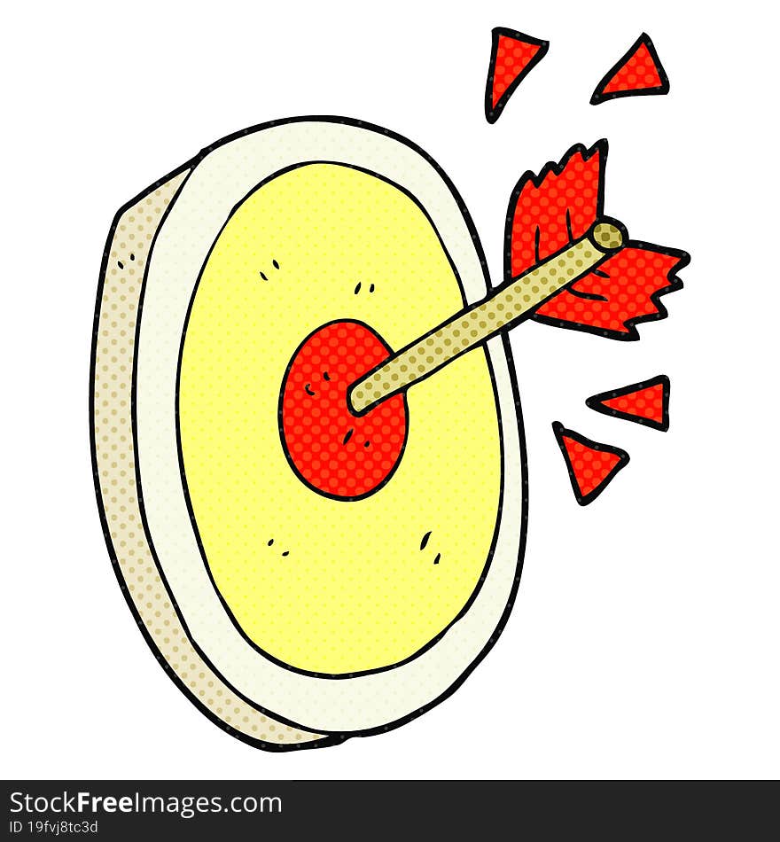 cartoon arrow hitting target