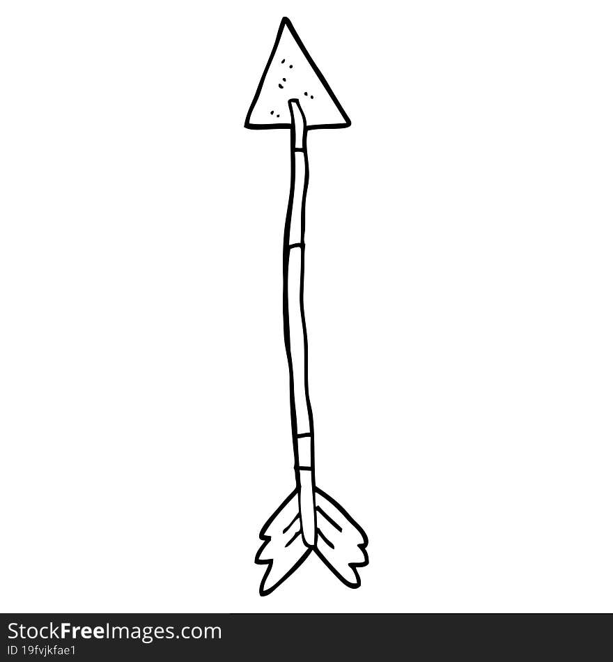 line drawing cartoon old arrow