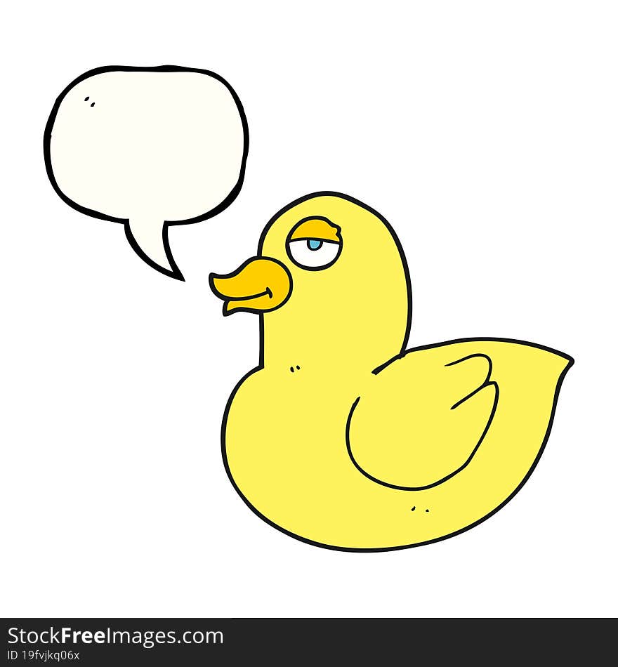 speech bubble cartoon duck