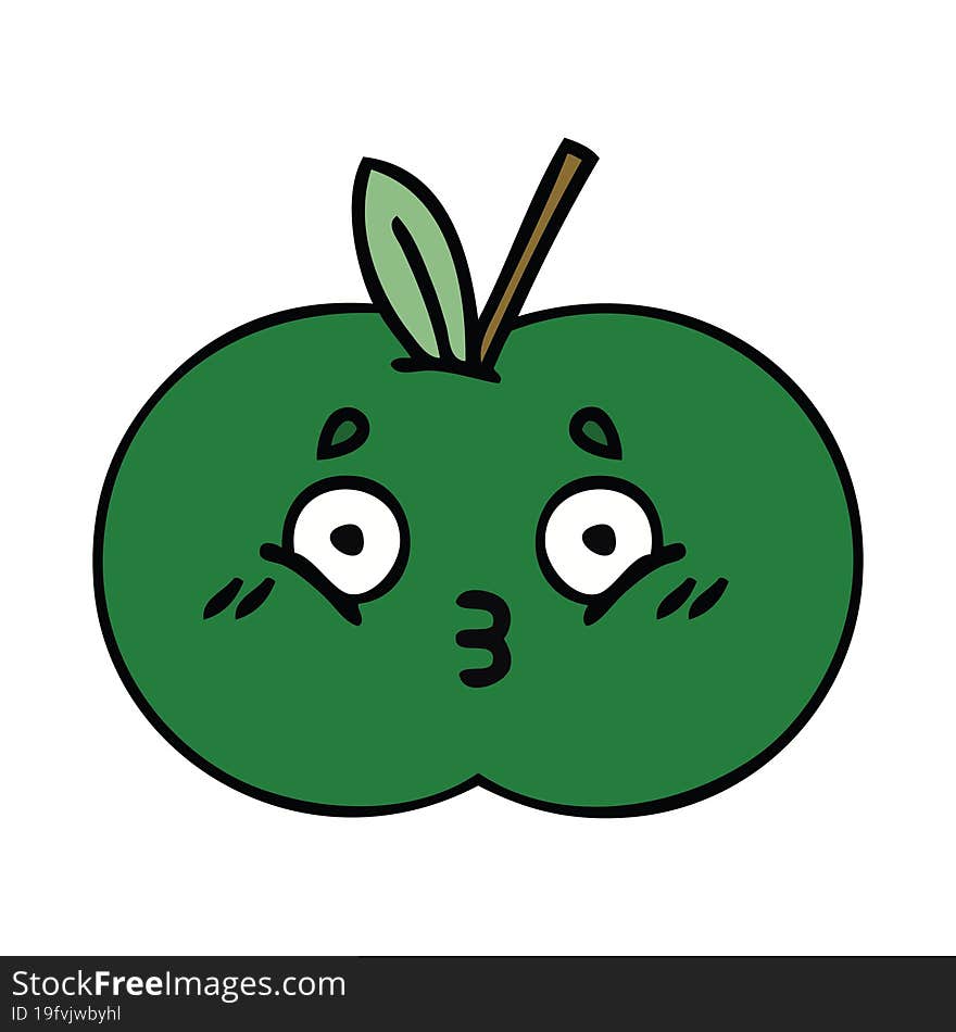 cute cartoon juicy apple