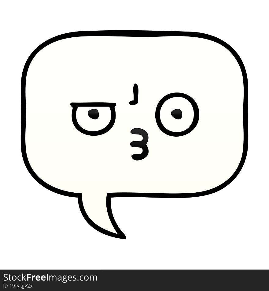 gradient shaded cartoon speech bubble