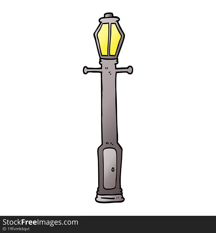 vector gradient illustration cartoon lamp post