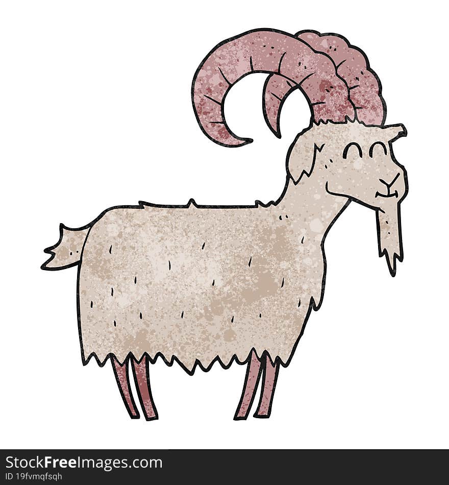 Textured Cartoon Goat