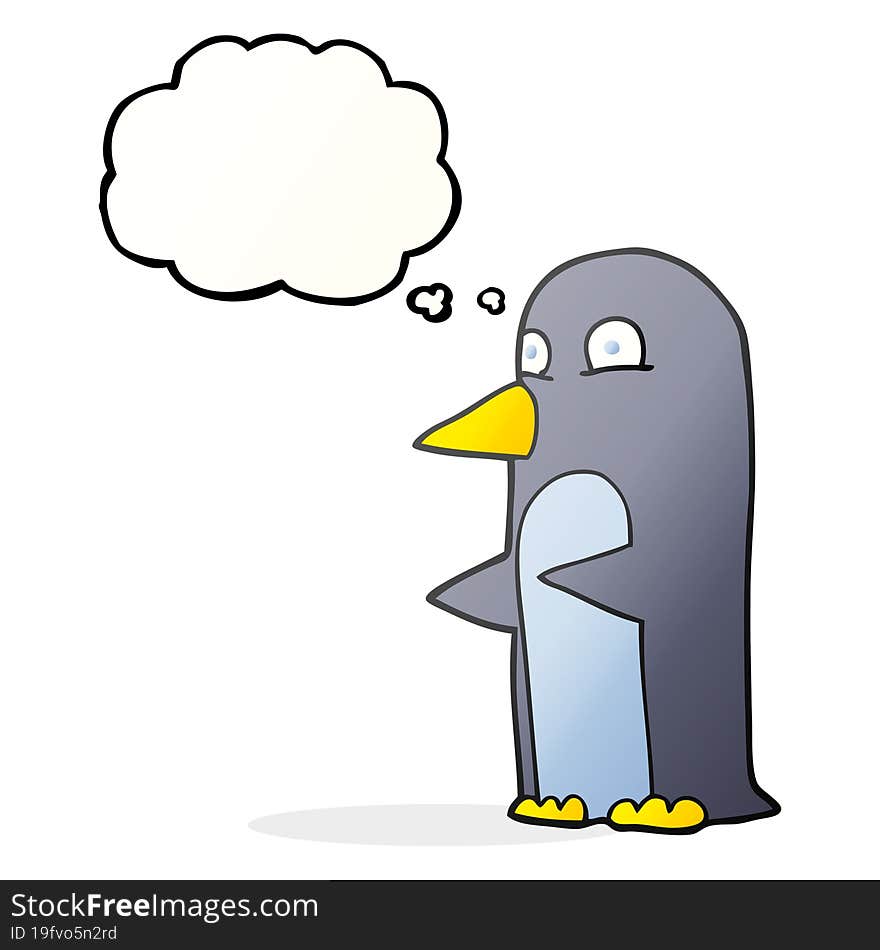 Thought Bubble Cartoon Penguin