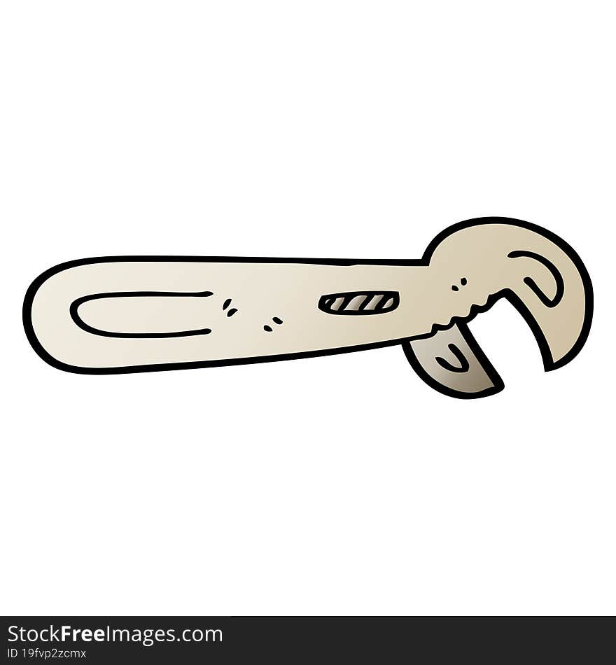 vector gradient illustration cartoon adjustable spanner