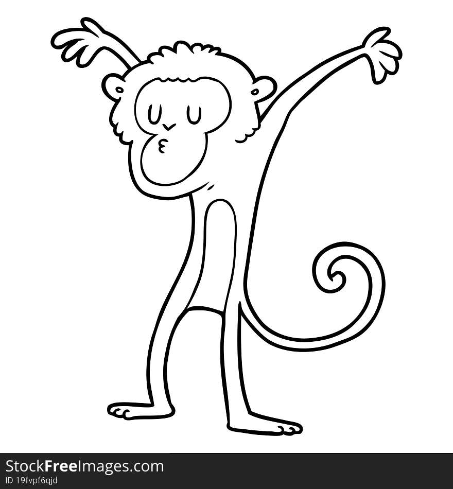 cartoon monkey. cartoon monkey