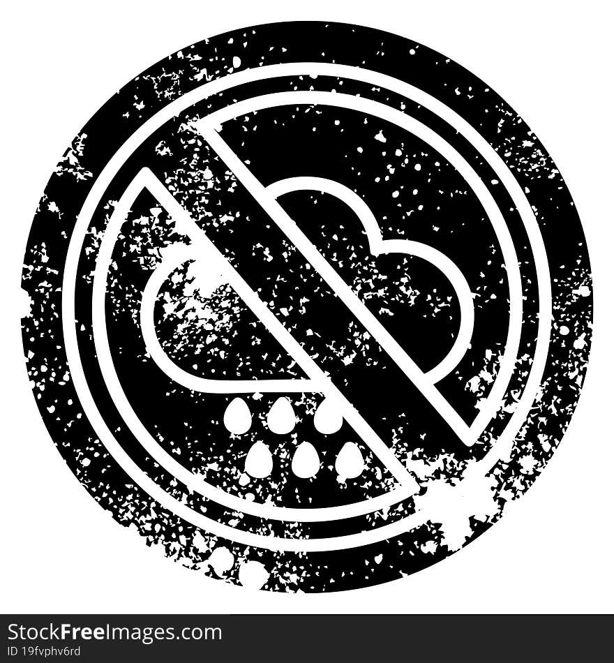 No Bad Weather Distressed Icon