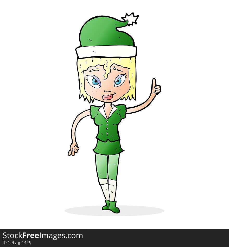 santa s helper cartoon