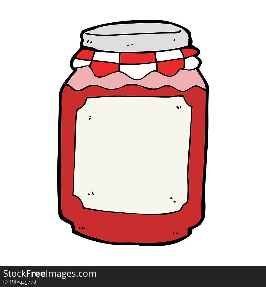 cartoon jar of jam