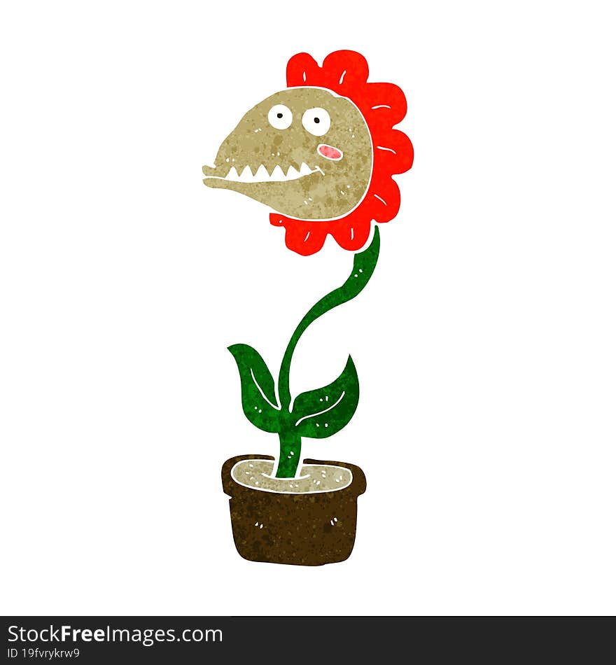 cartoon monster plant