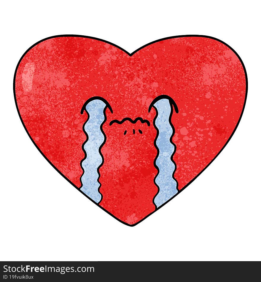 cartoon love sick heart. cartoon love sick heart