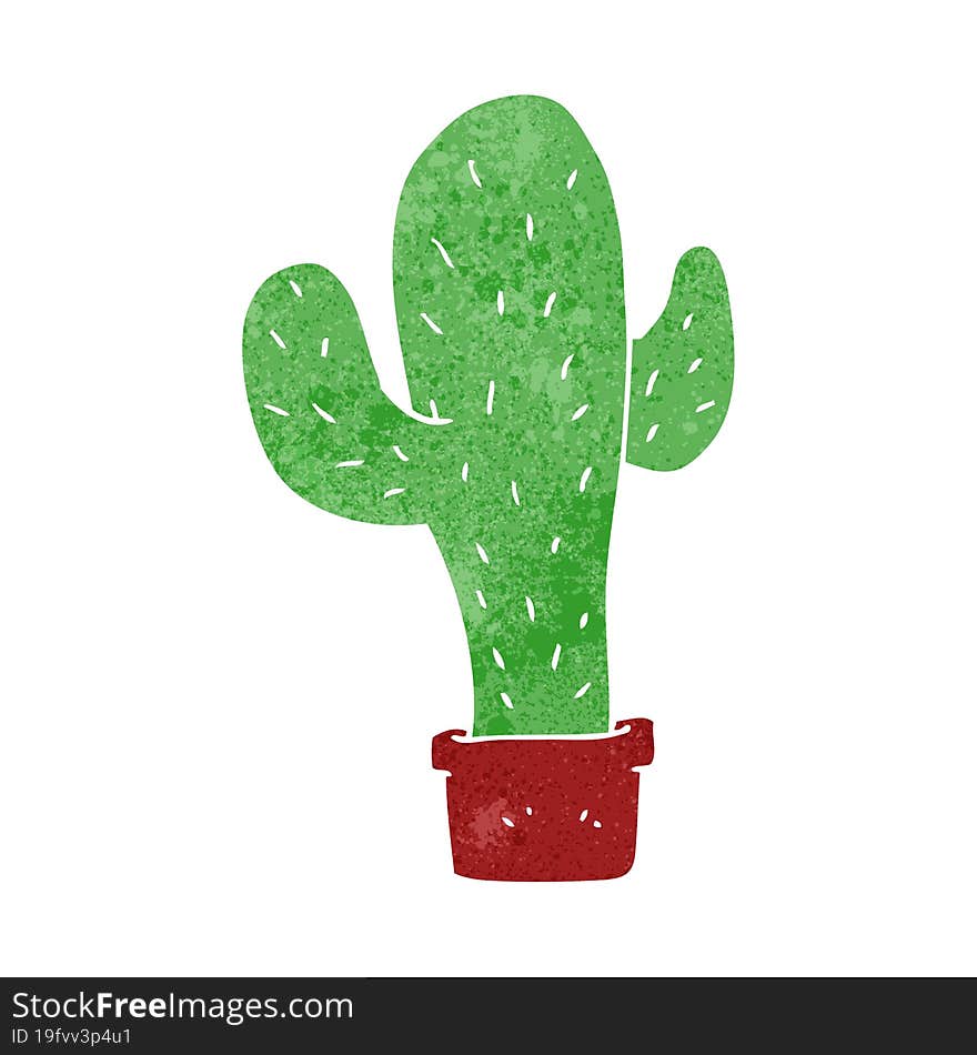 retro cartoon cactus