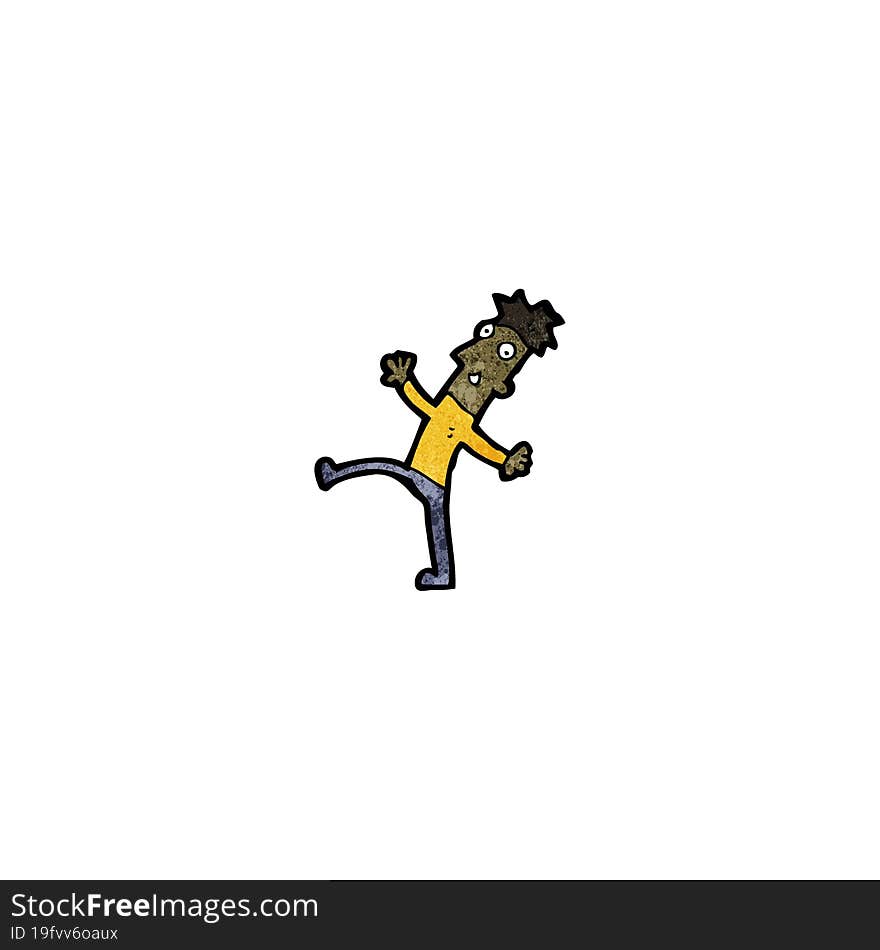 cartoon dancing man