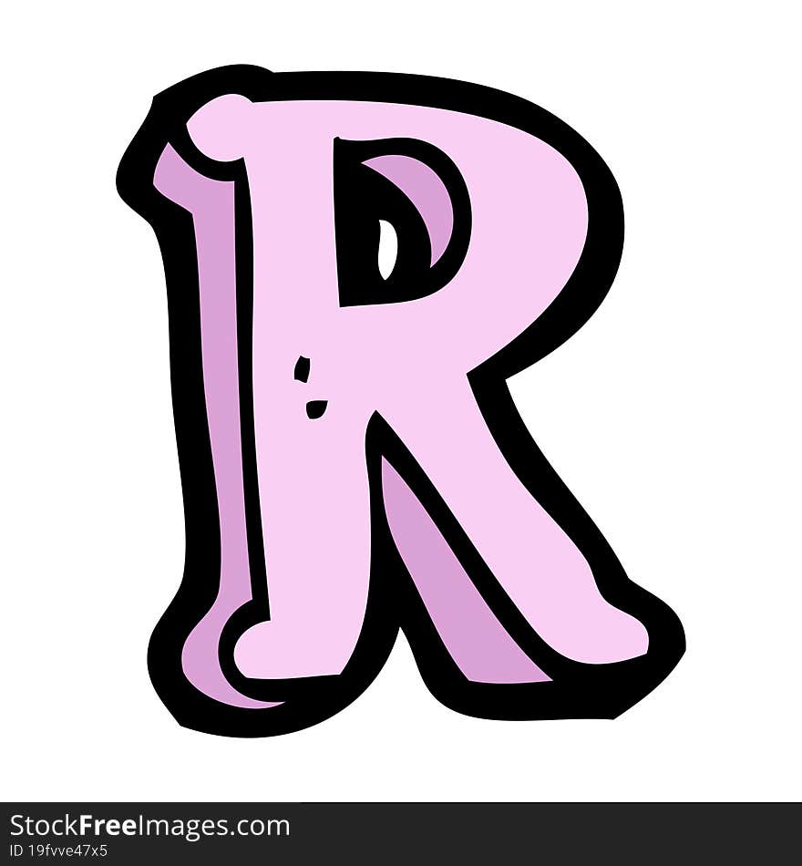 Cartoon Letter R