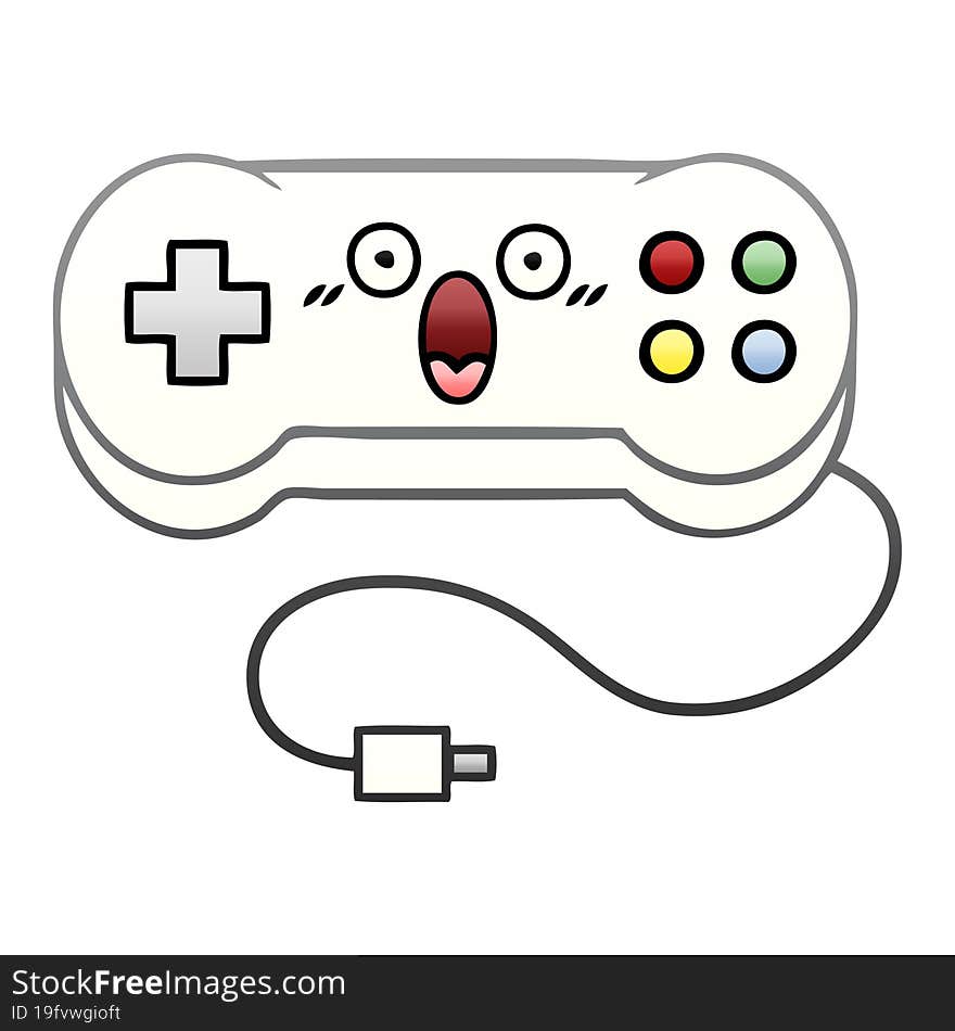 gradient shaded cartoon game controller