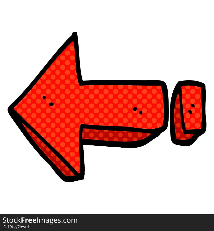 Cartoon Doodle Arrow Pointing Direction