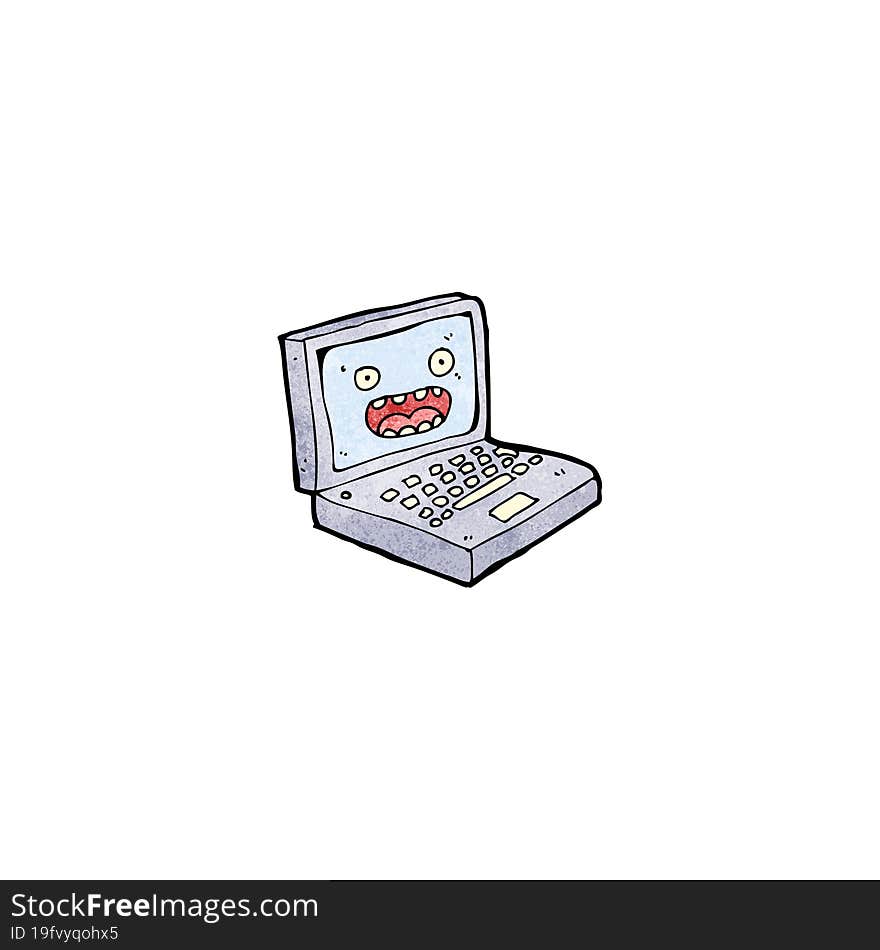 cartoon laptop computer