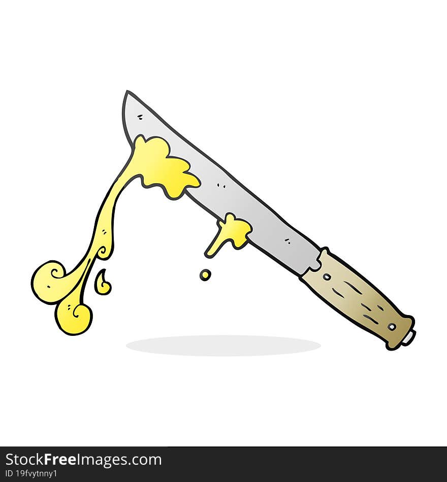 cartoon butter knife