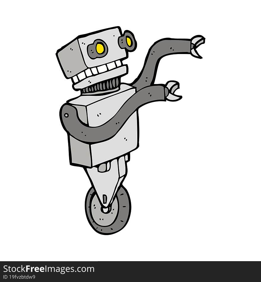 cartoon funny robot