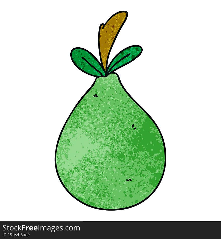 quirky hand drawn cartoon pear