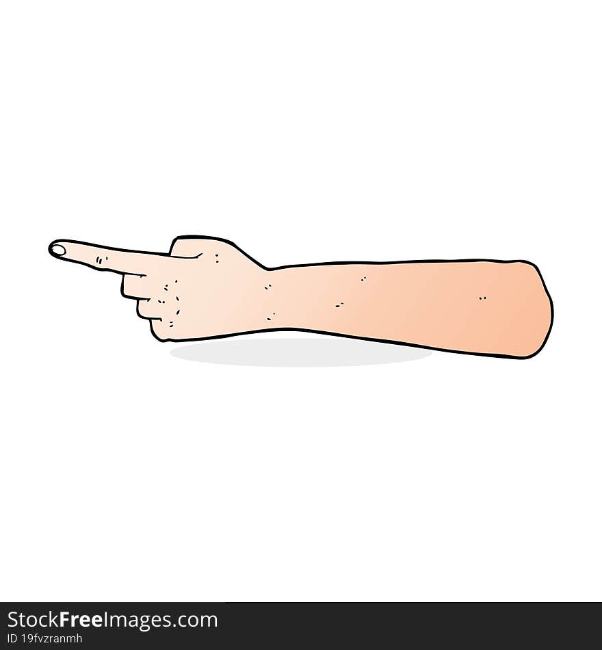 pointing hand cartoon