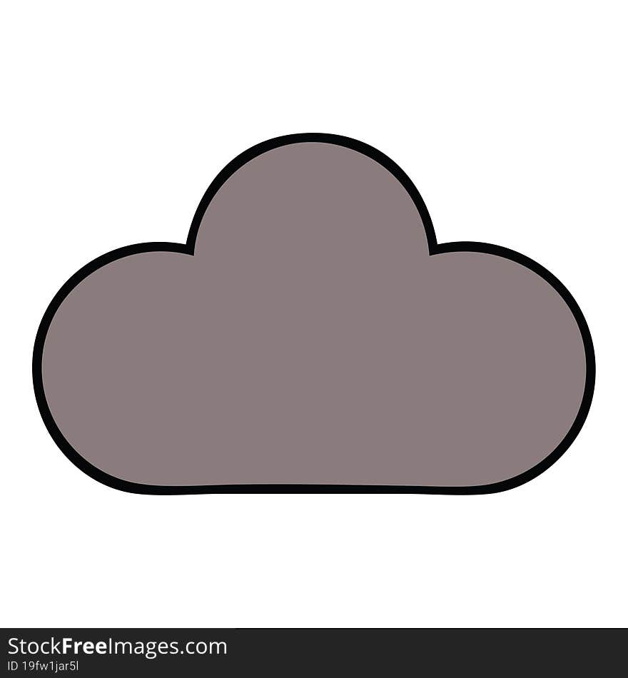 cute cartoon of a storm cloud. cute cartoon of a storm cloud