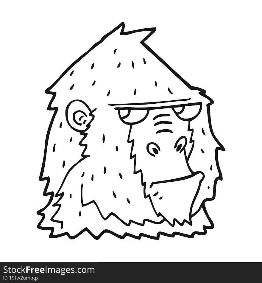 cartoon angry gorilla face. cartoon angry gorilla face