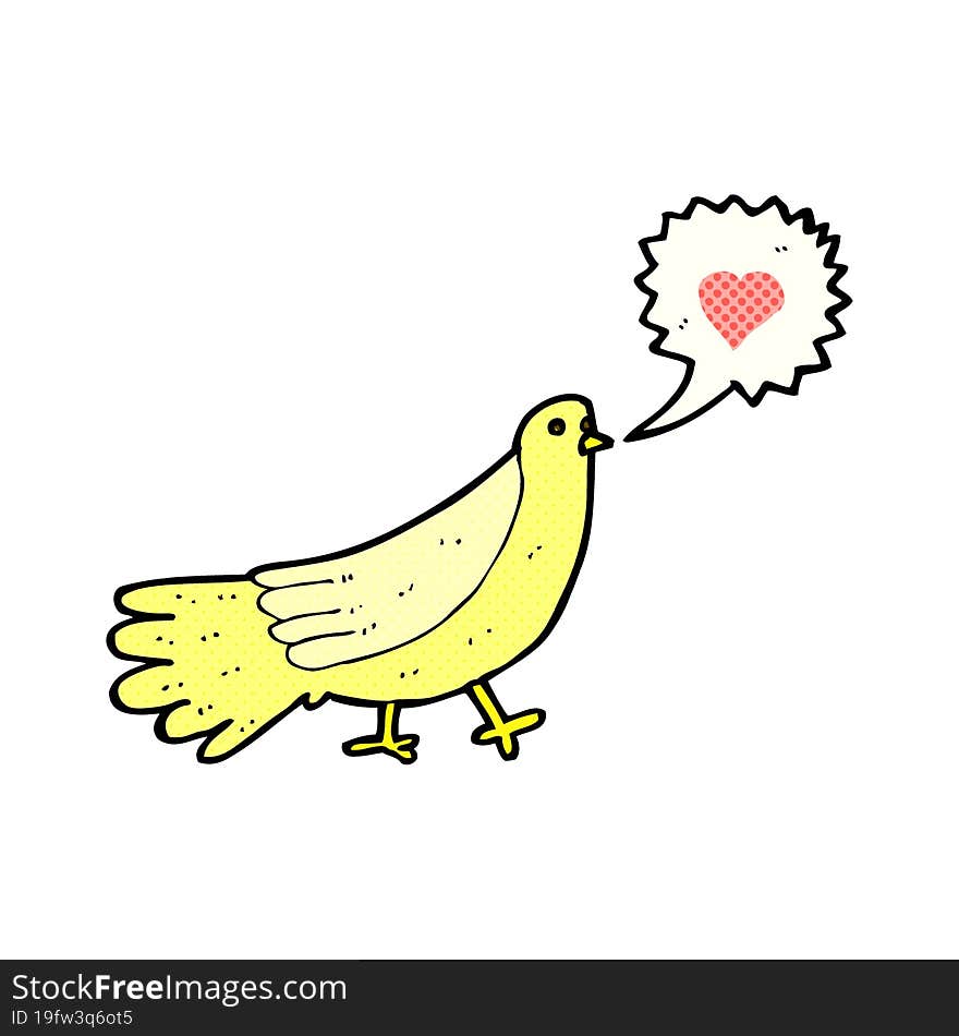 Cartoon Love Bird