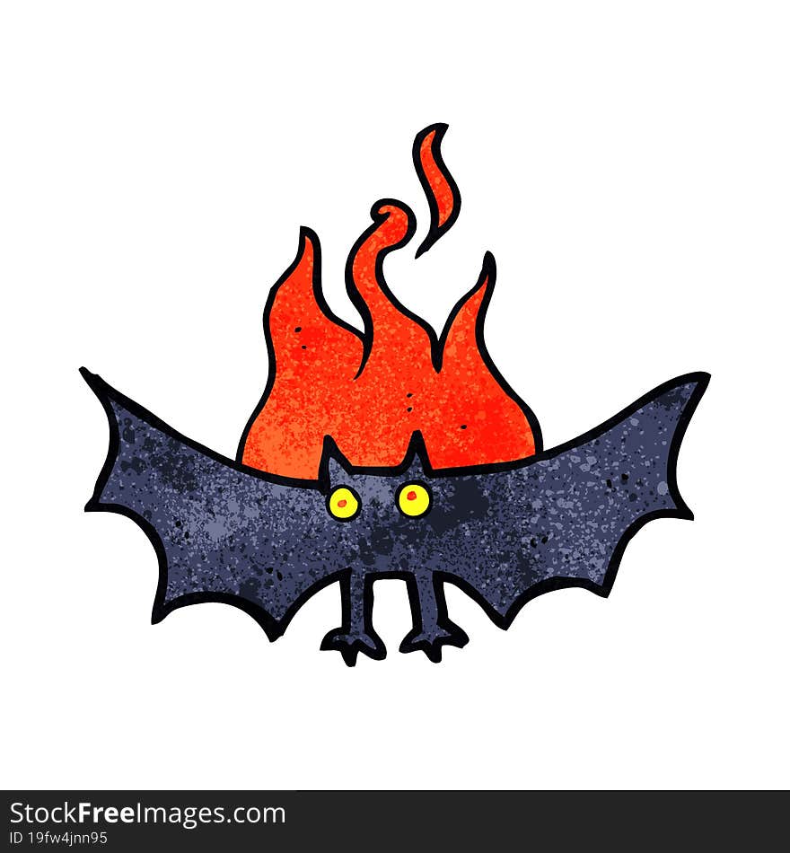 Cartoon Spooky Vampire Bat