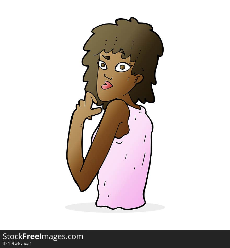 cartoon surprised woman