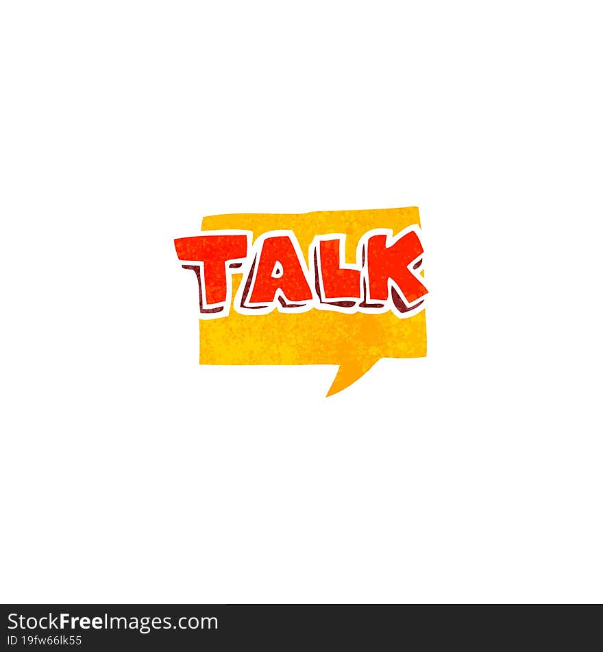 Retro Cartoon Talk Symbol