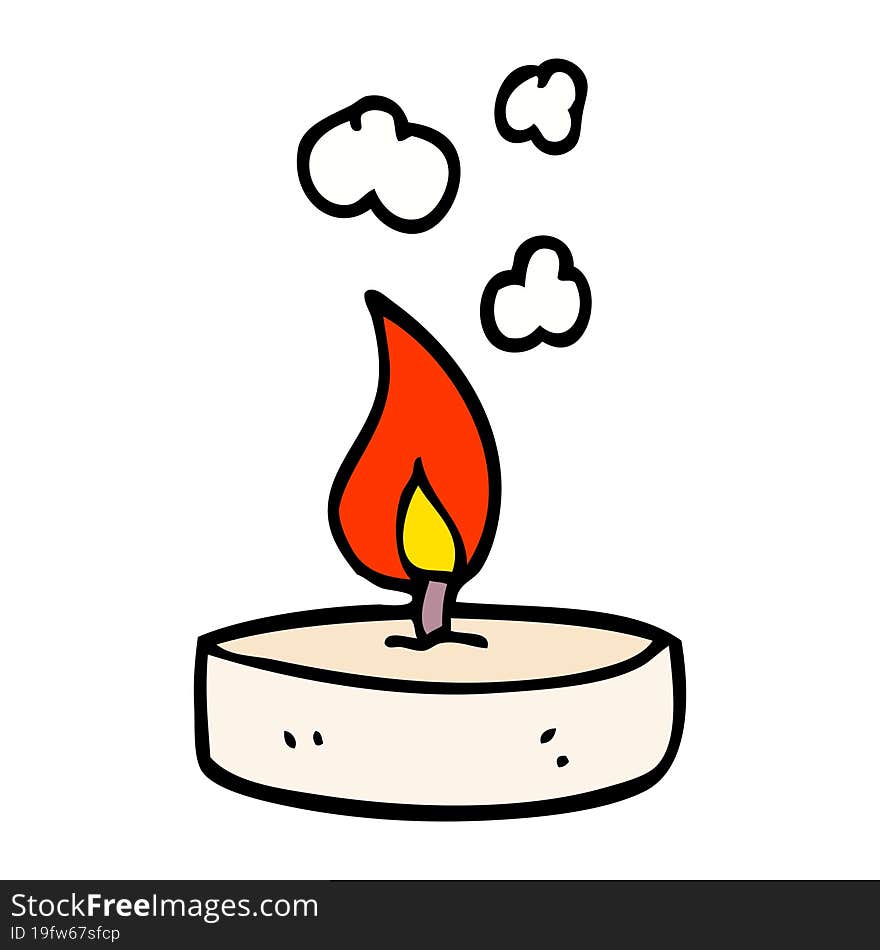 cartoon doodle small candle