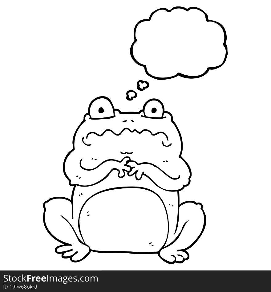 thought bubble cartoon funny frog