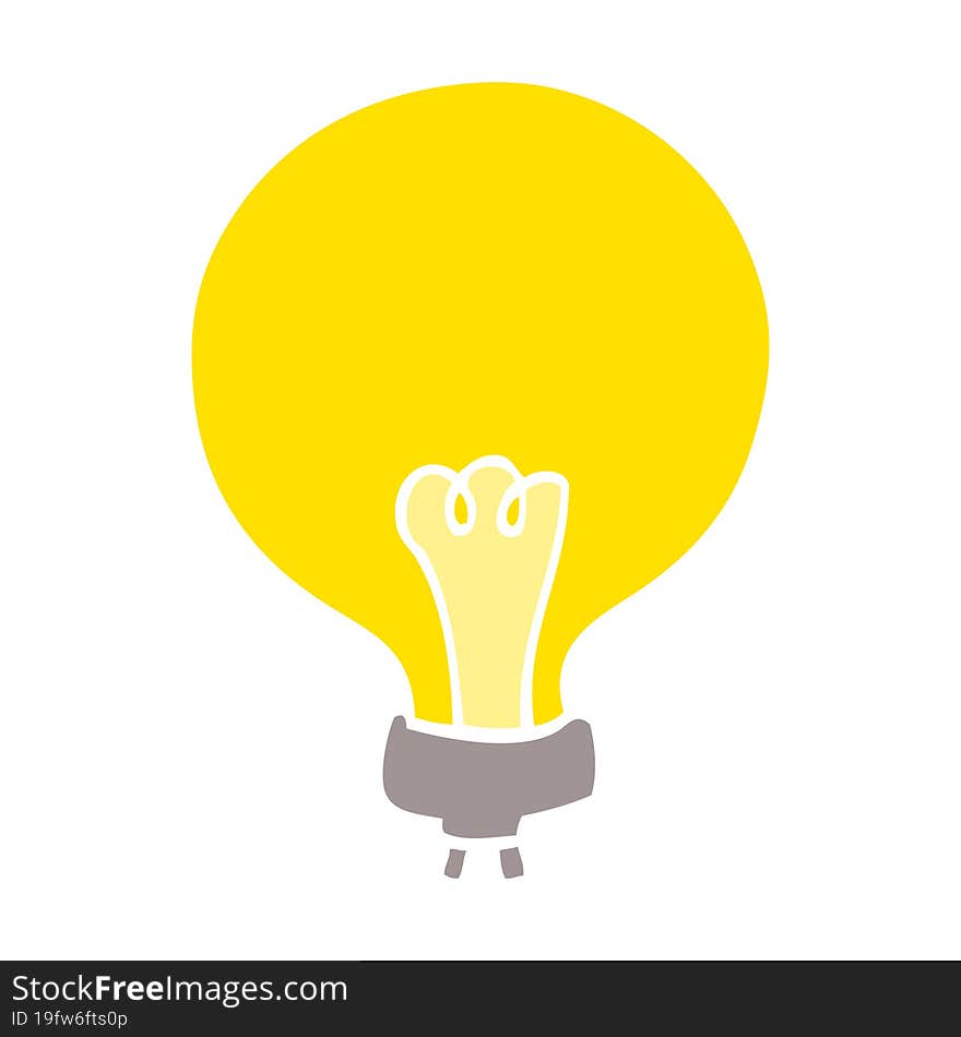 cartoon doodle light bulb