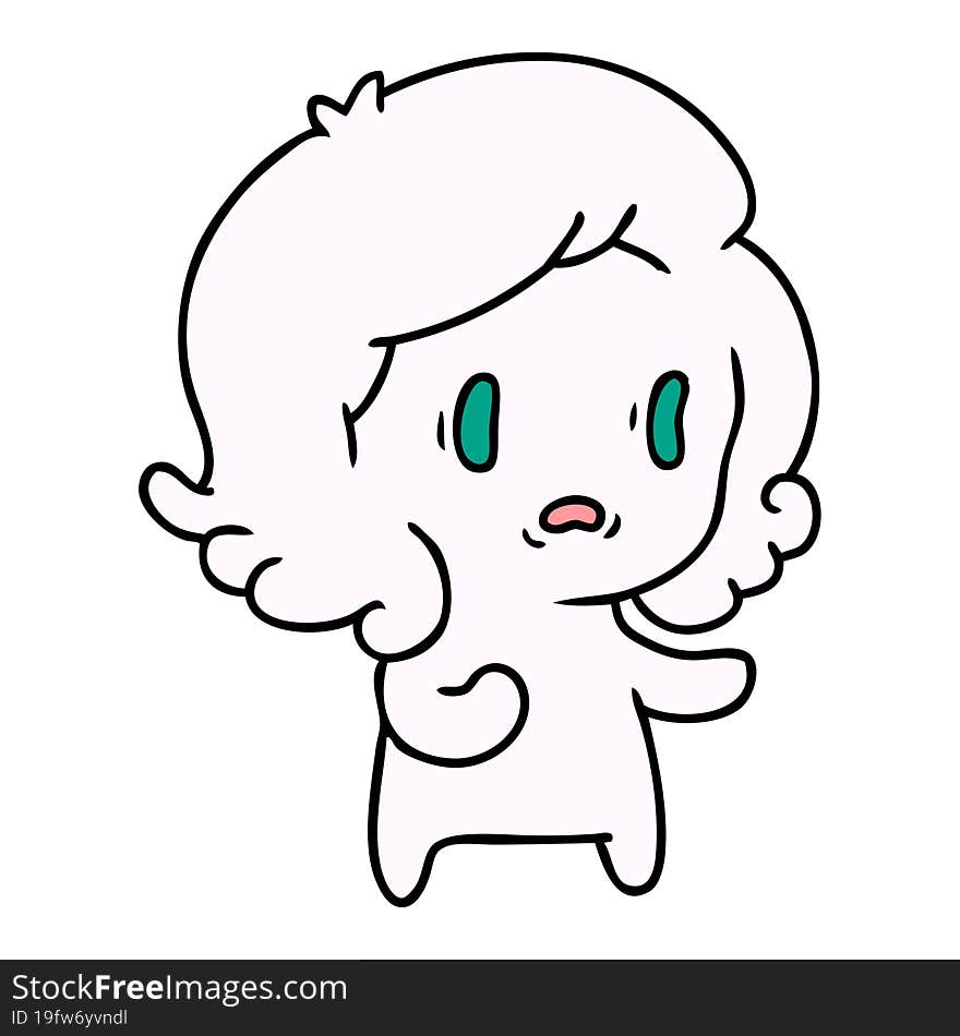 Cartoon Of Kawaii Scary Ghost