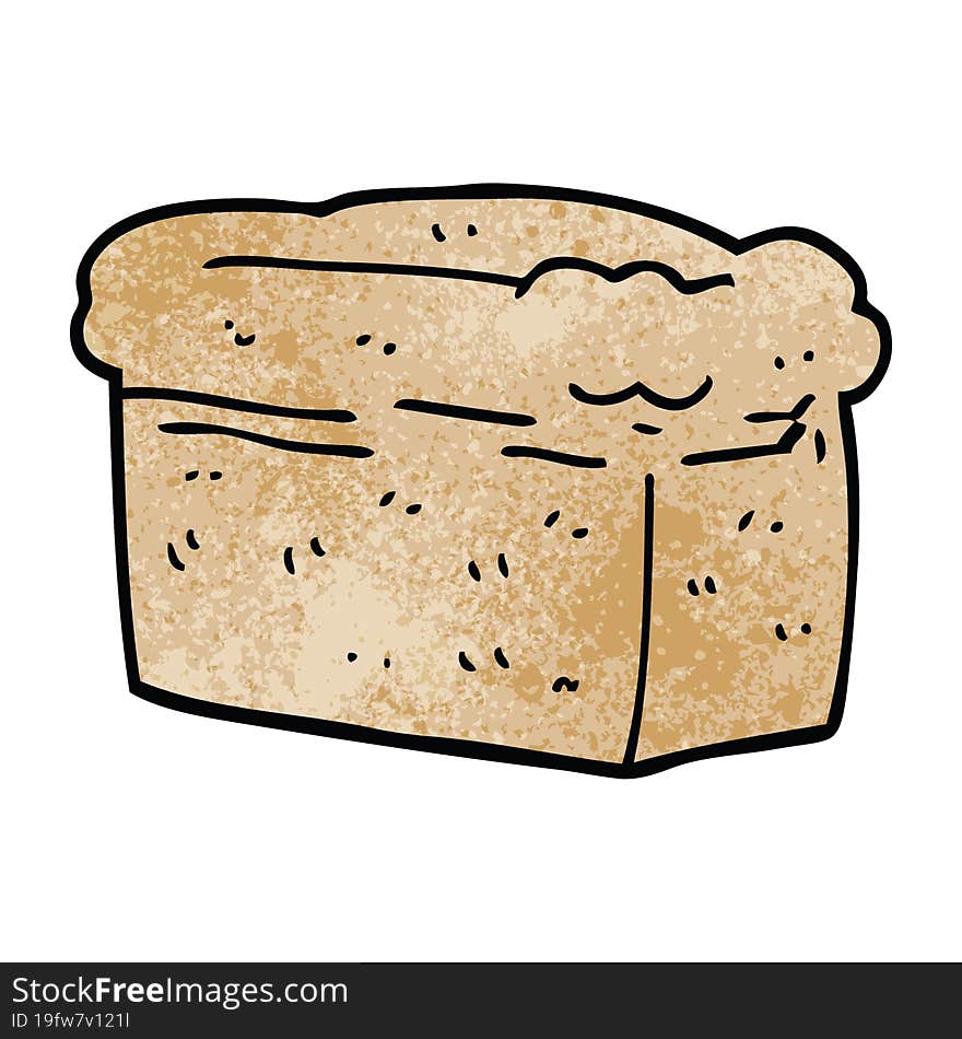 cartoon doodle loaf of bread