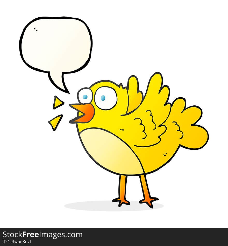 Speech Bubble Cartoon Bird