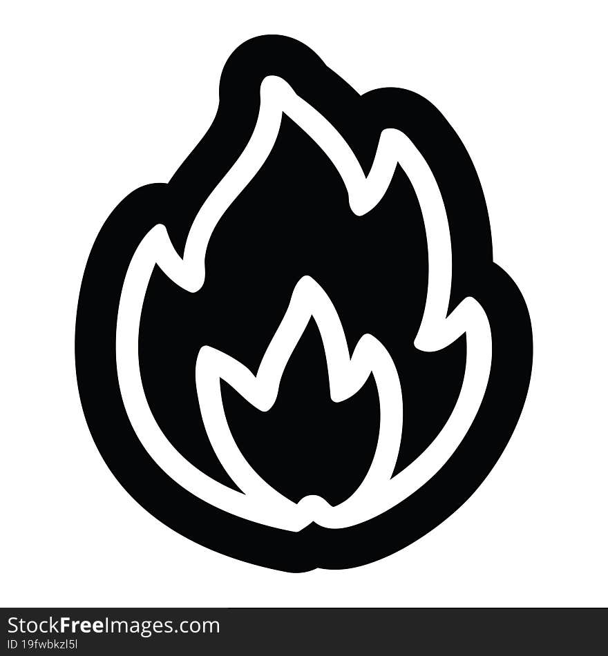 simple flame icon symbol