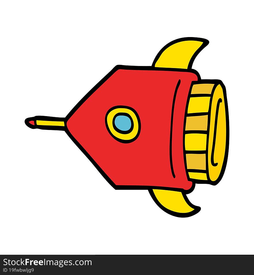 Cartoon Doodle Rocket