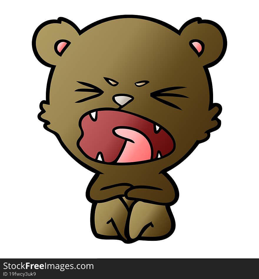 angry cartoon bear. angry cartoon bear