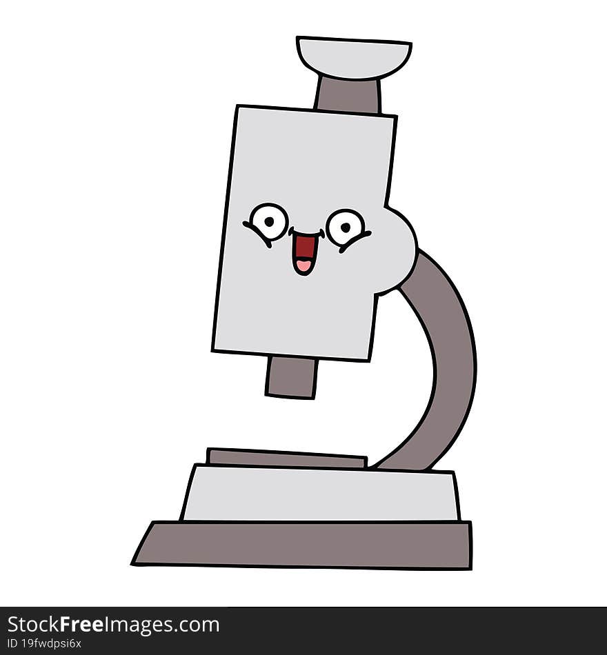 cute cartoon microscope