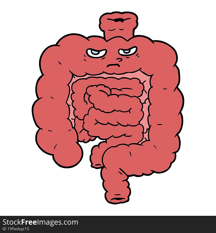 cartoon intestines. cartoon intestines