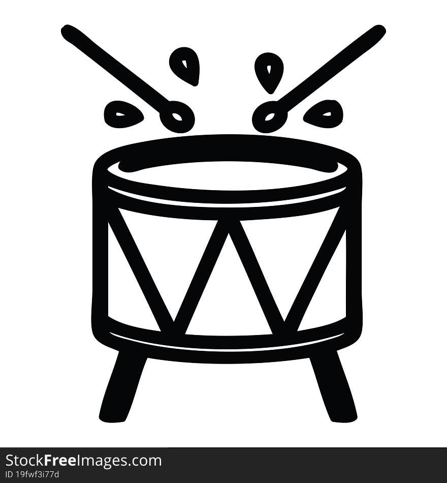 beating drum icon symbol